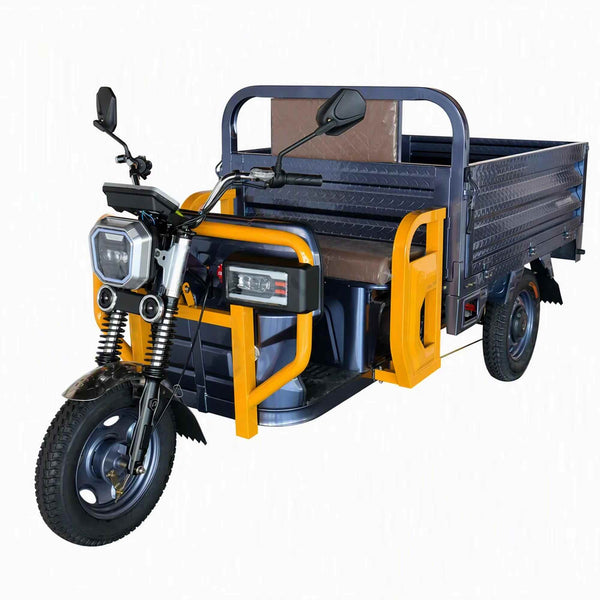 3 Wheel Electric Tipper Truck Removable Battery Cargo Hauler For Landscaping Mini Dump Truck 1200kg Loading For Cement Transport