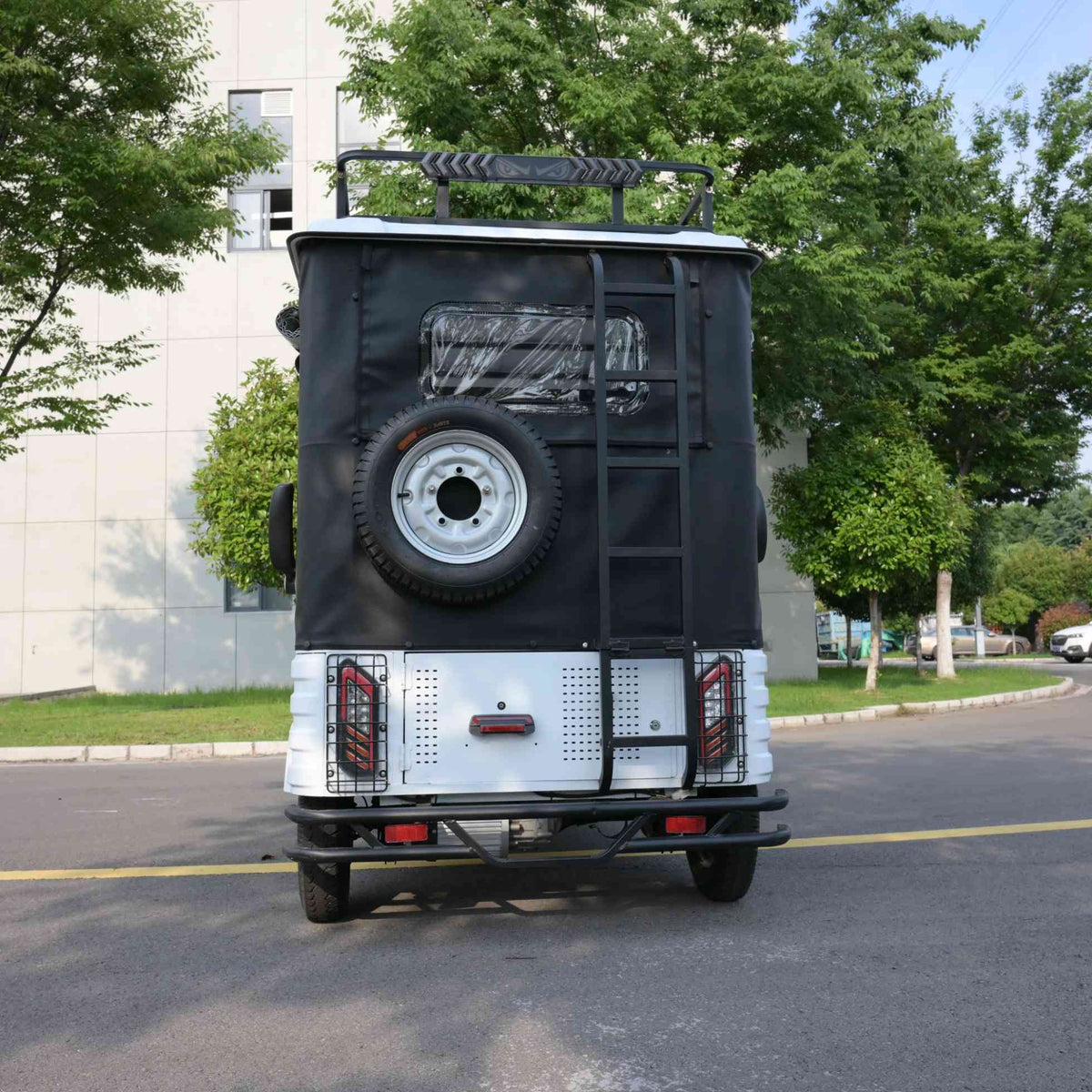 3 Wheeler Electric Tricycle Cargo 1200w 72v Adults Enclosed Cab Tuk Tuk Auto Rickshaw 9 Passengers