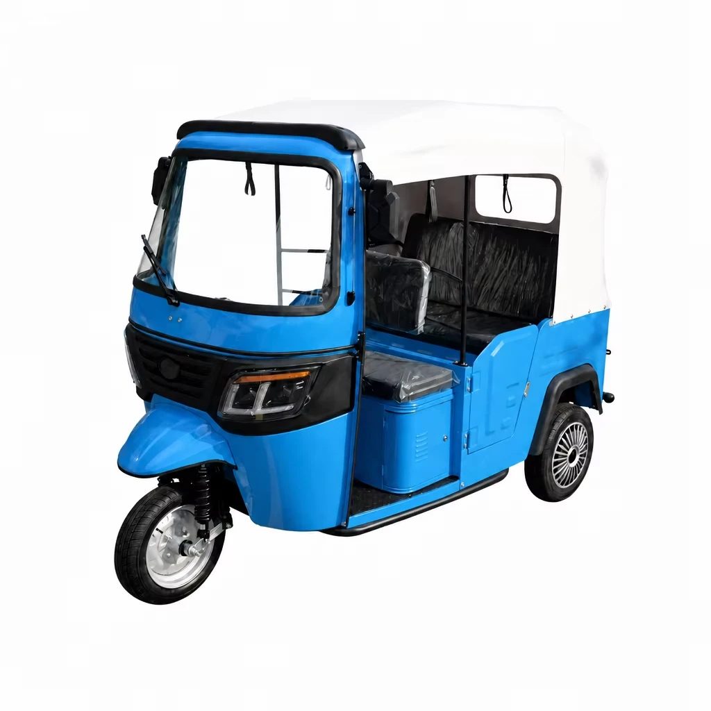 3 Wheeler Electric Tricycle Passenger Taxi 1200w 72v Electric Tricycles Adults Enclosed Cab Tuk Tuk Auto Rickshaw