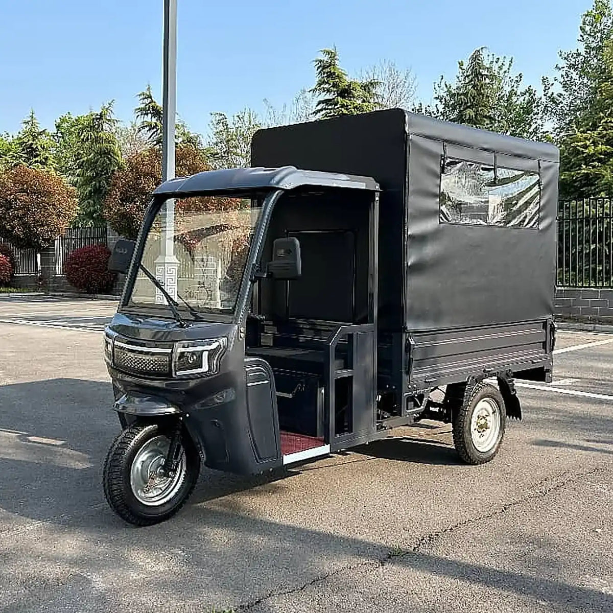Cargo Ebike Electric 3 Wheel Electric Car 1000w 60v Canvas Tarpaulin Cover Cargo Trike For Goods Transport Small Business