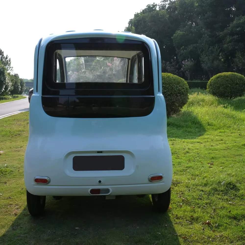 Electric Passenger Tricycle Fully Enclosed 4 Doors 60v 1000w Led Halo Headlight Alloy Wheels For Elderly Adults