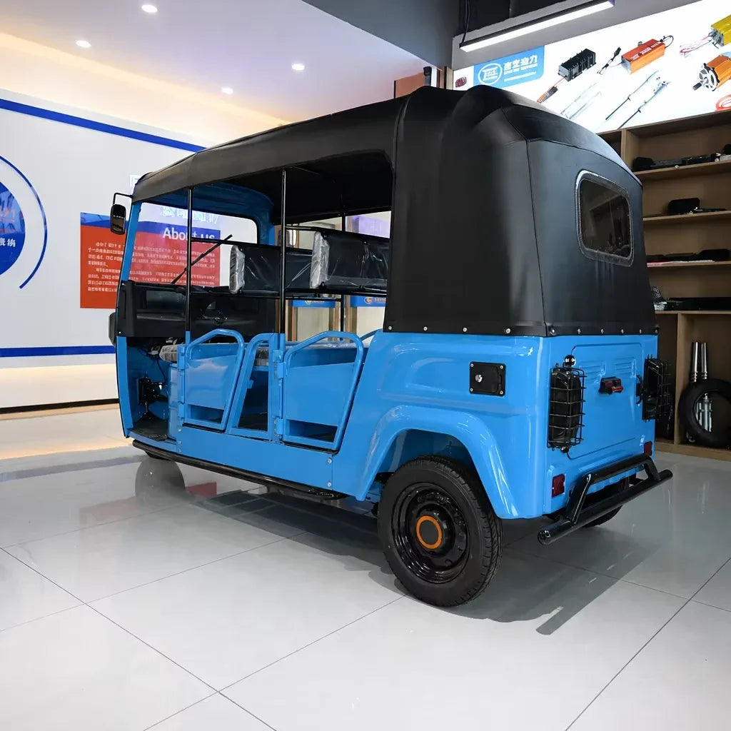 Electric Passenger Tuk Tuk For Hire Comfortable Passenger Seats 110km Range For Taxi Service Low Maintenance Eco Friendly