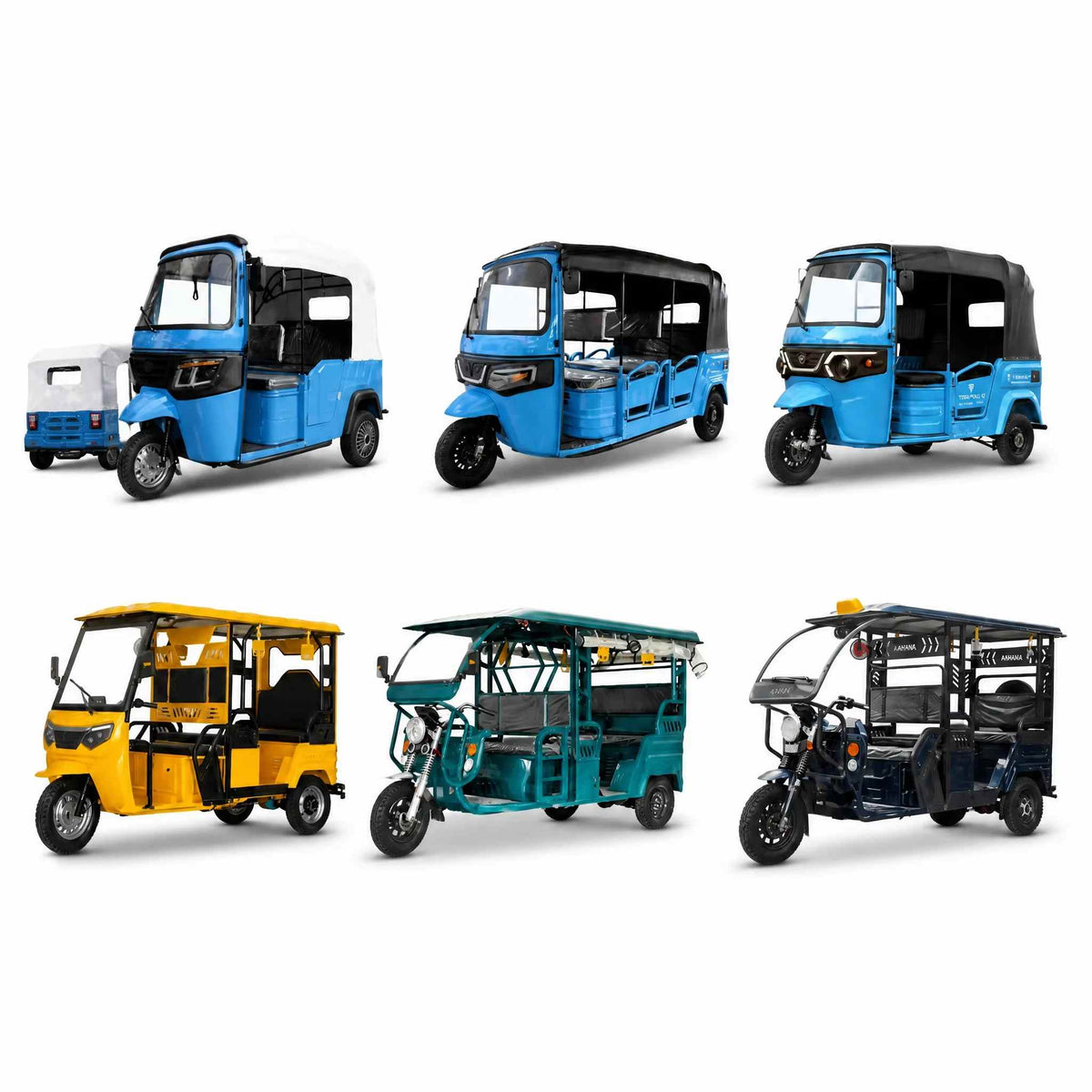 Electric Rickshaw 1200w 72v Canvas Soft Roof Canopy Facing Seats Side Mirror Grab Handle Ce Certified For Taxi Adults