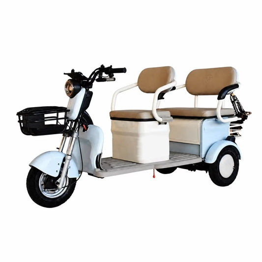 Foldable Electric Tricycle Mini 3 Wheel Scooter 48v 500w For Ladies Compact Design Padded Seat Front Basket Adults
