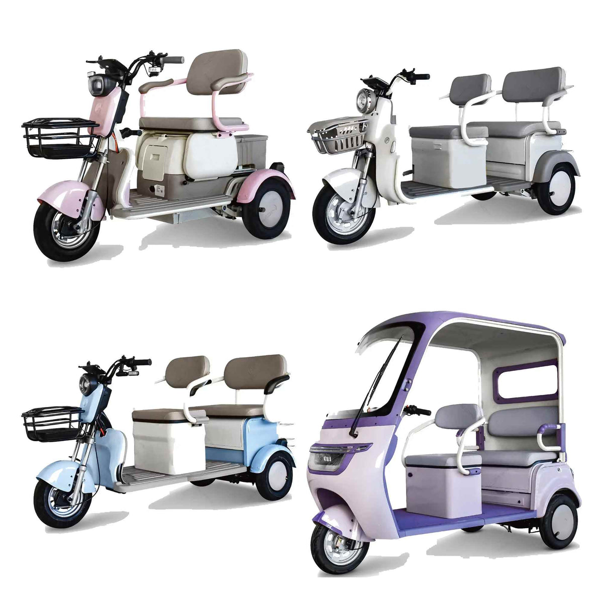 Foldable Electric Tricycle Mini 3 Wheel Scooter 48v 500w For Ladies Compact Design Padded Seat Front Basket Adults