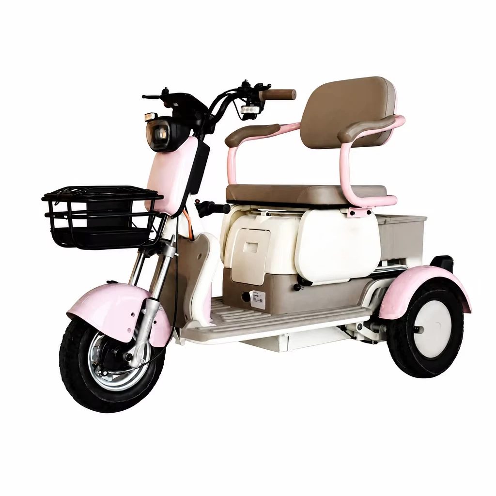 Mini Electric Tricycle 48v 500w 3 Wheel Electric Trike For Ladies Padded Seat Front Basket Dual Storage Box Shopping