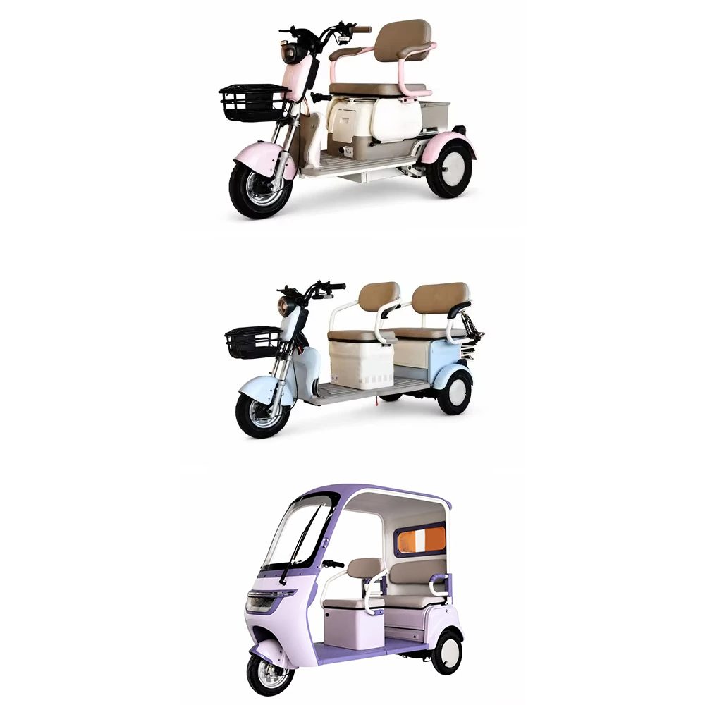 Mini Electric Tricycle 48v 500w 3 Wheel Electric Trike For Ladies Padded Seat Front Basket Dual Storage Box Shopping