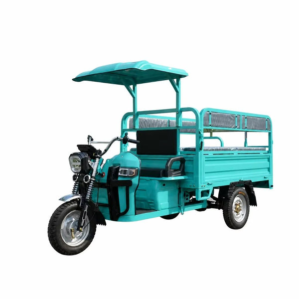 Open Frame Electric Cargo Trike With Canopy 1000kg Load 1500w For Farmers Market Eco Friendly Weatherproof Cargo